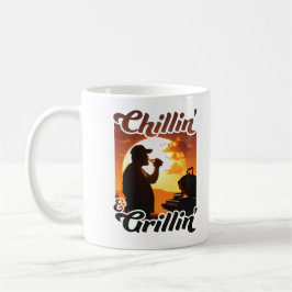 Zomer Vibes Chillin’ & Grillin’ Silhouette Koffiemok