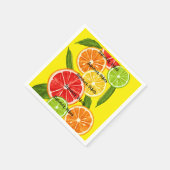 Zomer Vibes Citrus Design, Kleurrijke Fruit Graphi Servet (Hoek)
