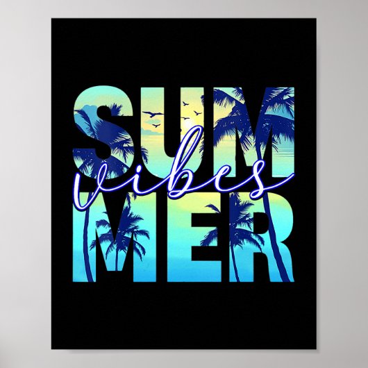 Zomer Vibes Familie Vakantie Meisjes Trip Matching Poster (Voorkant)