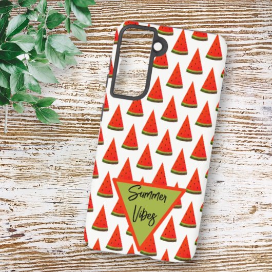 Zomer Vibes Fun Watermelon Slices Patroon Samsung Galaxy Hoesje
