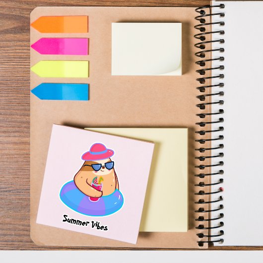 Zomer Vibes Grappige luiaard Sticker