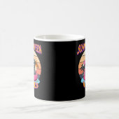 Zomer Vibes Grim Reaper Flamingo Float Retro Koffiemok (Center)