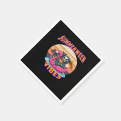 Zomer Vibes Grim Reaper Flamingo Float Retro Servet (Hoek)