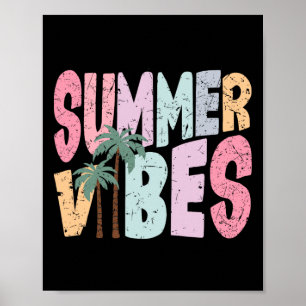 Zomer Vibes Hallo Zomer Vakantie Groovy Cruise S Poster