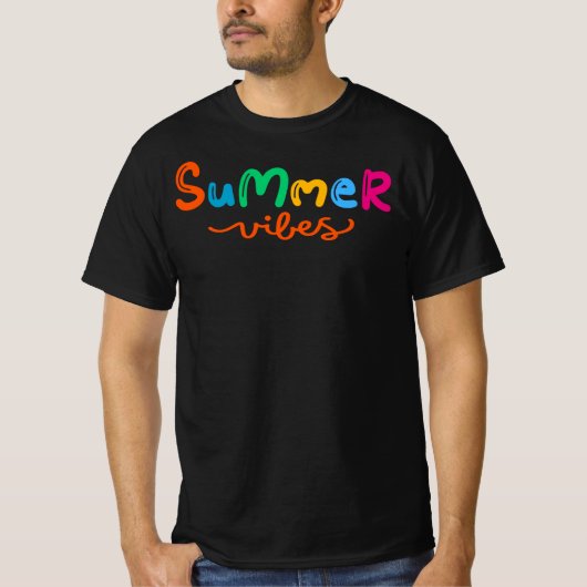 Zomer Vibes Heren T-shirt (Voorkant)