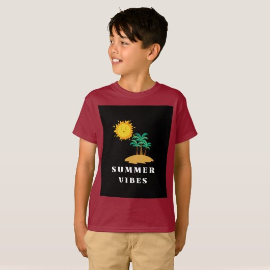 Zomer Vibes Island Escape T-shirt (Voorkant volledig)