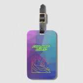 Zomer vibes jongen surfen. bagagelabel (Voorkant (verticaal))