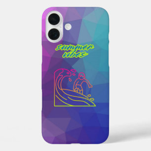 Zomer vibes jongen surfen. iPhone 16 plus hoesje