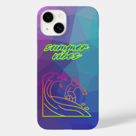 Zomer vibes jongen surfen Case-Mate iPhone 14 hoesje