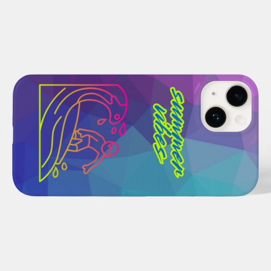 Zomer vibes jongen surfen Case-Mate iPhone case (Achterkant (horizontaal))