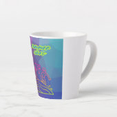 Zomer vibes jongen surfen. latte mok (Rechterhoek)