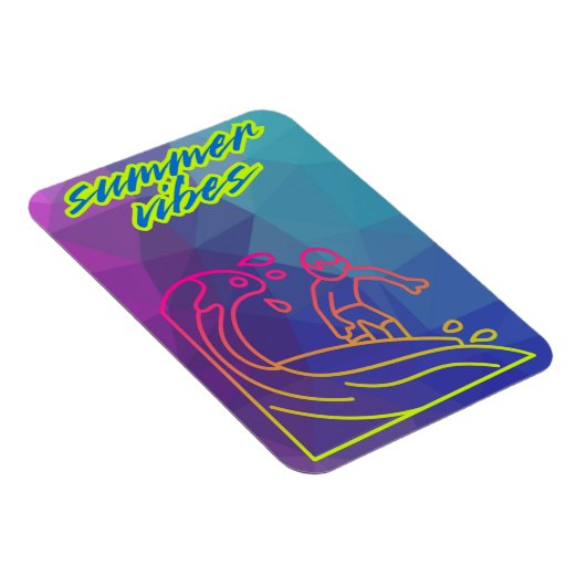 Zomer vibes jongen surfen magneet (Rechterzijde)