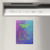 Zomer vibes jongen surfen. magneet (Insitu (Vaatwasser))