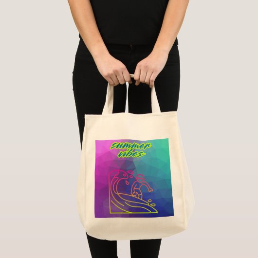 Zomer vibes jongen surfen. tote bag (Voorkant (product))