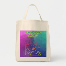 Zomer vibes jongen surfen. tote bag