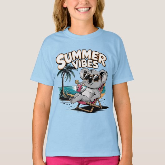 Zomer vibes koala t-shirt (Voorkant)
