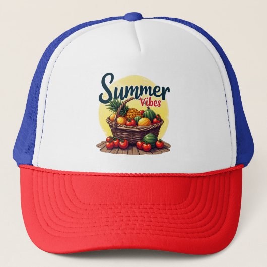 "Zomer Vibes Mand" Trucker Pet (Voorkant)