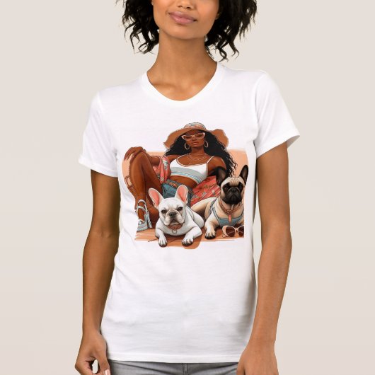 Zomer vibes met mama en Fransen T-shirt (Voorkant)