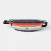 Zomer Vibes Monogrammed Stripe Patroon Heuptasje (Voorkant)