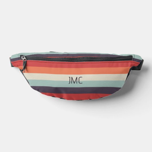 Zomer Vibes Monogrammed Stripe Patroon Heuptasje (Liggend)