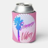 Zomer Vibes Neon Palm Beach Lifestyle Blikjeskoeler (Blikje Achterkant)