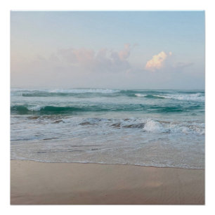 Zomer Vibes Ombre Strand Zon & Zand Monogram Perfect Poster