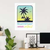 Zomer vibes ontwerp. poster (Thuiskantoor)