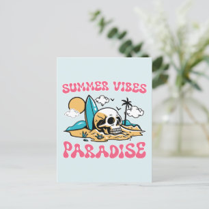 Zomer Vibes Paradijs - Skull Briefkaart