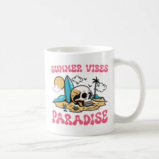 Zomer Vibes Paradijs - Skull Koffiemok (Rechts)