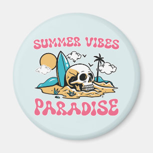 Zomer Vibes Paradijs - Skull Magneet