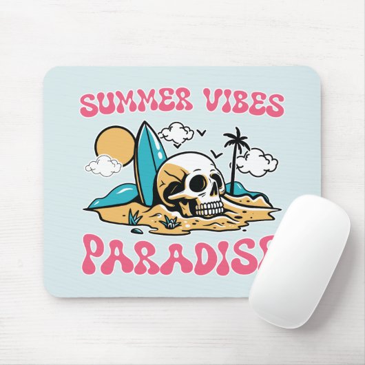 Zomer Vibes Paradijs - Skull Muismat (Met muis)