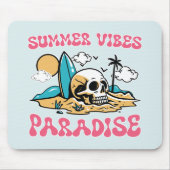 Zomer Vibes Paradijs - Skull Muismat (Voorkant)