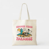 Zomer Vibes Paradijs - Skull Tote Bag (Achterkant)