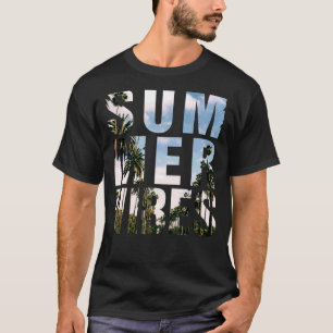 Zomer vibes positieve vakantie op de zomer t-shirt