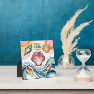 Zomer Vibes Retro Beach Illustratie Fotoplaat
