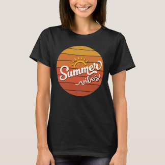 Zomer Vibes Retro Sunset Vrouwen T-shirt