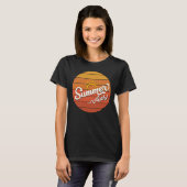 Zomer Vibes Retro Sunset Vrouwen T-shirt (Voorkant volledig)