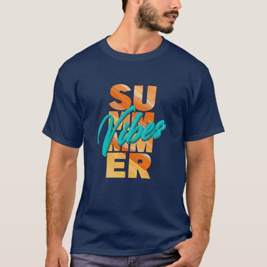Zomer Vibes Retro Zomer T-shirt (Voorkant)