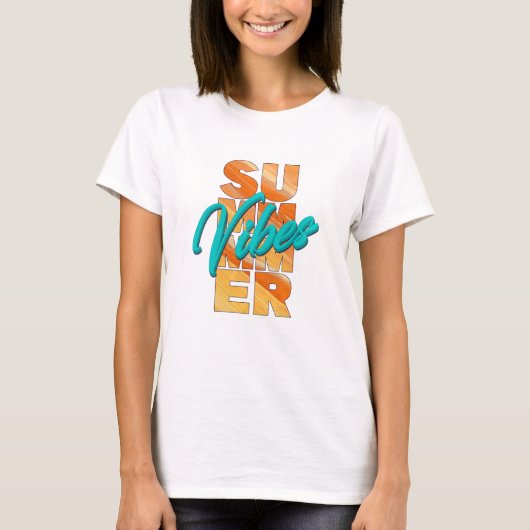 Zomer Vibes Retro Zomer T-shirt (Voorkant)