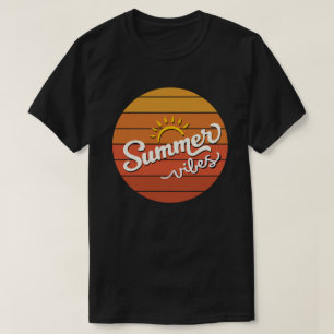 Zomer Vibes Retro Zonsondergang Heren T-shirt