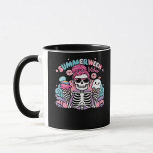 Zomer Vibes Skeleton Ice Cream Zomervakantie Mok