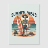 Zomer Vibes Skeleton Surfer Sunset Beach Design (Voorkant)