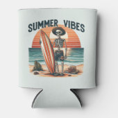 Zomer Vibes Skeleton Surfer Sunset Beach Design Blikjeskoeler (Voorkant)