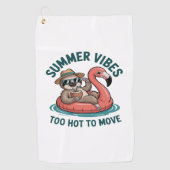 Zomer Vibes Sloth Funny Lazy Float Golfhanddoek (Voorkant)