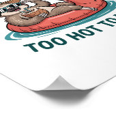 Zomer Vibes Sloth Funny Lazy Float Poster (Hoek)