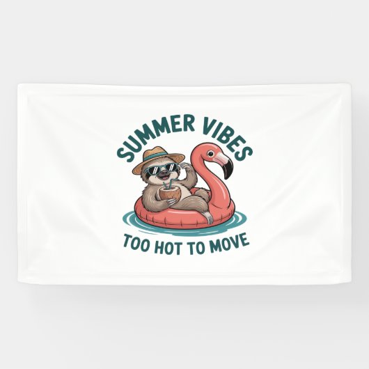 Zomer Vibes Sloth Funny Lazy Float Spandoek (Horizontaal)
