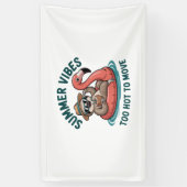 Zomer Vibes Sloth Funny Lazy Float Spandoek (Verticaal)