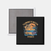 Zomer Vibes Spooky Summer Pumpkin Classic Fun Magneet (Voorkant / Achterkant)