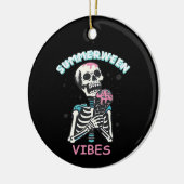 Zomer Vibes Spooky Summer Pumpkin Classic Keramisch Ornament (Links)
