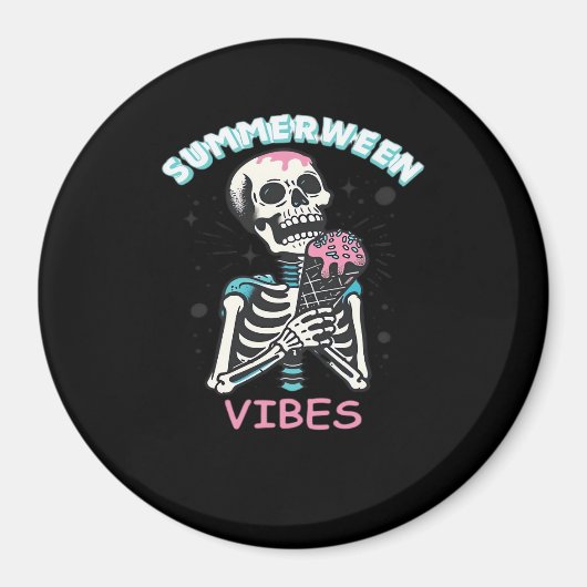 Zomer Vibes Spooky Summer Pumpkin Classic Magneet (Voorkant)
